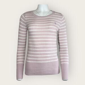NWT | U.S. Polo ASSN. | Striped Sweater | Pink/White | Medium